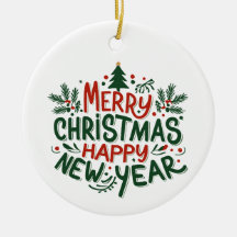 Ornament i god jul Gott nytt år