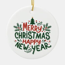 Ornament i god jul Gott nytt år