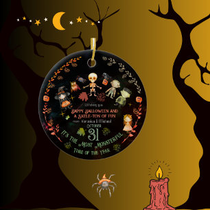 Ornament i happy halloween Cute Monsters