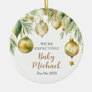 Ornament i Julgran Guld väntar på oss
