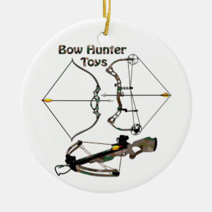 Ornament, jakt, bowhunter, Bow Hunter Leksaker. Julgransprydnad Keramik