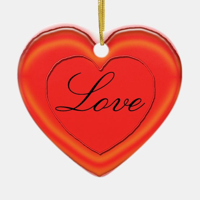 Ornament - Jelly Heart med Namn (Framsidan)