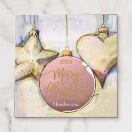 Ornament jul gåvor etiketter