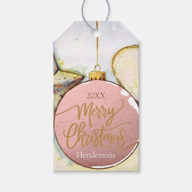 Ornament jul presentetikett (Framsidan)