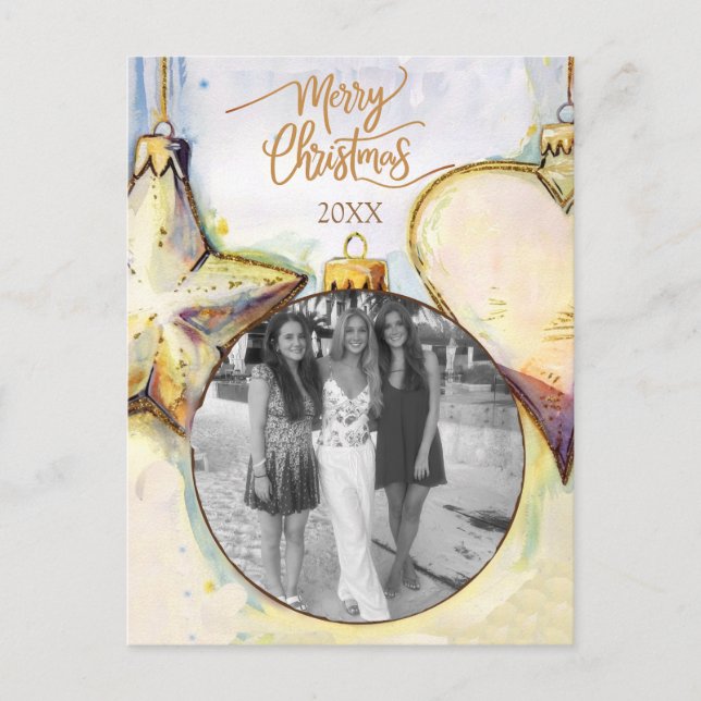 Ornament jul vykort (Framsida)