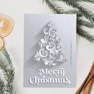 Ornament Julgran Hälsning Helgdag Vykort