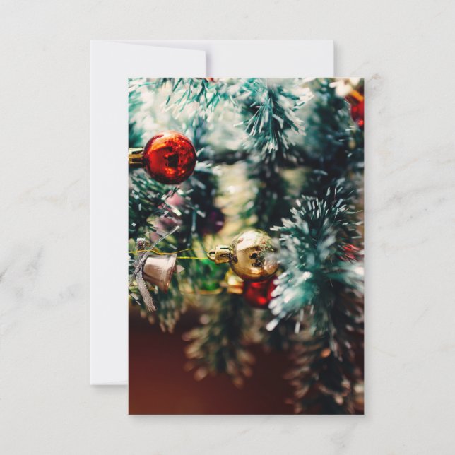 Ornament julgran inbjudningar (Framsida)