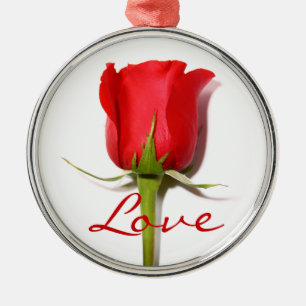 Ornament kärlek Röd ros