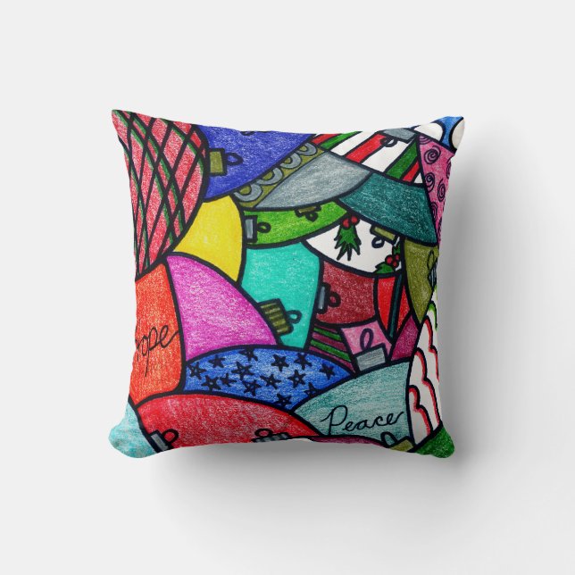 Ornament läggs till kudde (Framsida)