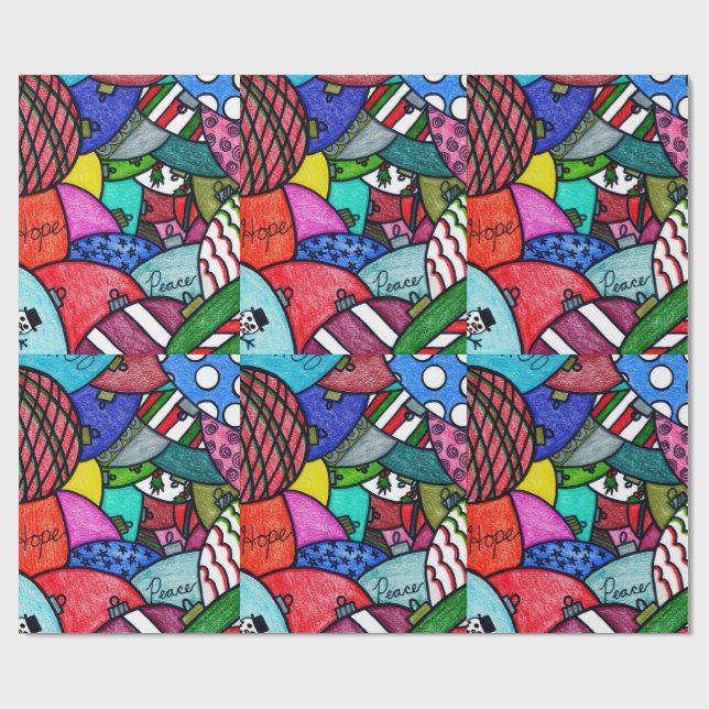 Ornament läggs till presentpapper (Platt)