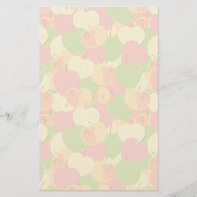 Ornament med äpplen brevpapper (Framsida)