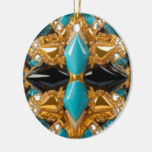 Ornament med Bahamas Färg Design