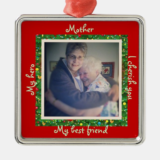 Ornament med familj, Mor jul Ornament (Framsidan)