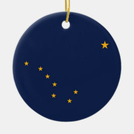 Ornament med flagga Alaska