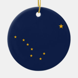 Ornament med flagga Alaska