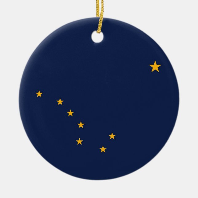 Ornament med flagga Alaska (Framsidan)
