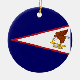 Ornament med flagga av American Samoa