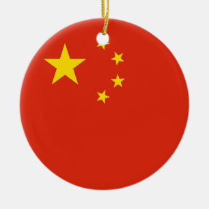 Ornament med flagga av China