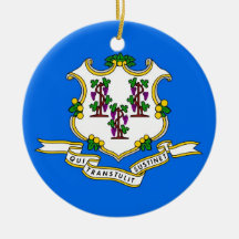 Ornament med flagga av Connecticut
