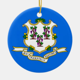 Ornament med flagga av Connecticut