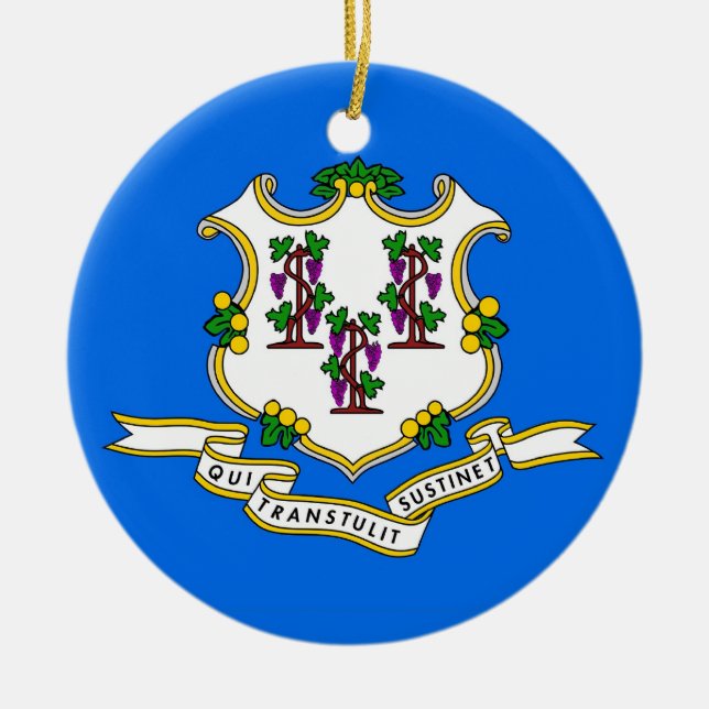 Ornament med flagga av Connecticut (Framsidan)