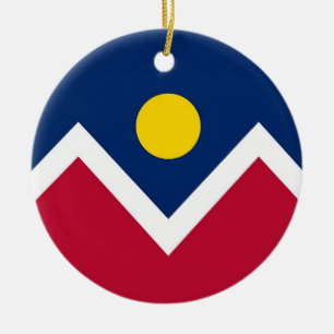 Ornament med flagga av Denver, Colorado