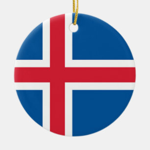 Ornament med flagga av Island