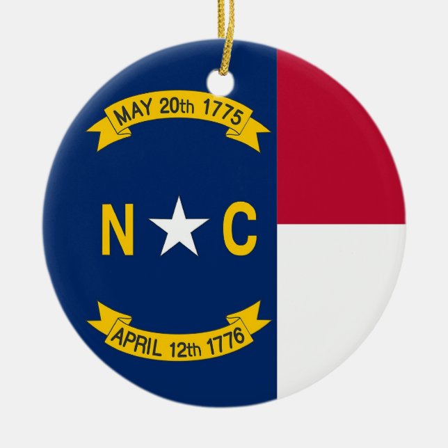 Ornament med flagga av North Carolina (Framsidan)