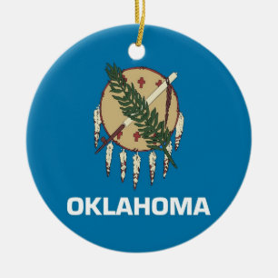 Ornament med flagga av Oklahoma