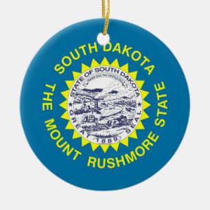Ornament med flagga av South Dakota