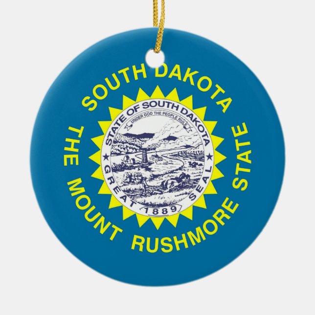 Ornament med flagga av South Dakota (Framsidan)