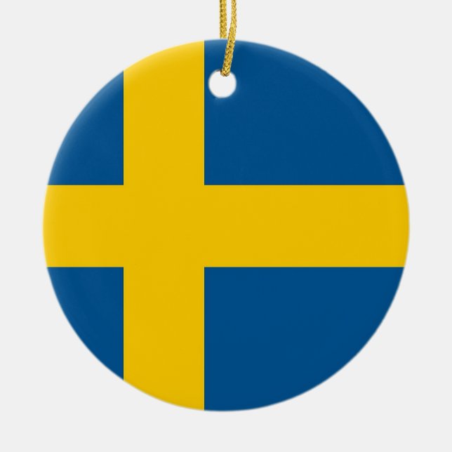 Ornament med flagga av Sverige (Framsidan)