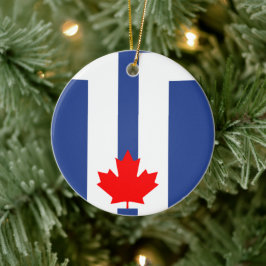 Ornament med flagga av Toronto, Kanada