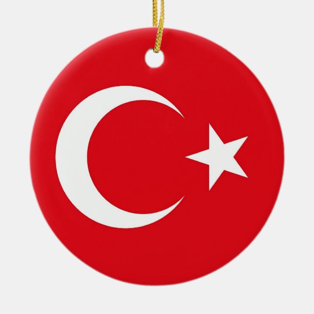 Ornament med flagga av Turkiet (Framsidan)
