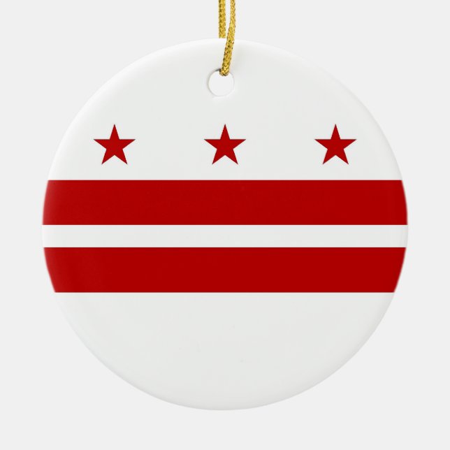 Ornament med flagga av Washington DC (Framsidan)