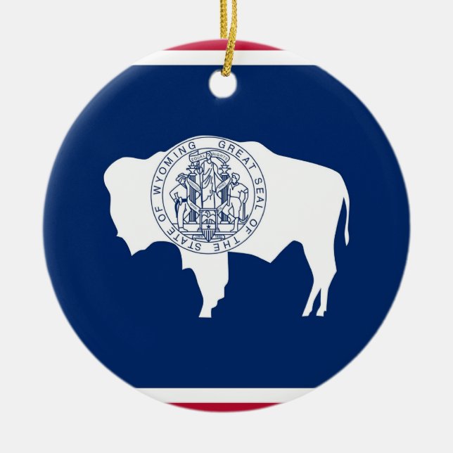 Ornament med flagga av Wyoming (Framsidan)