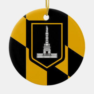 Ornament med flagga Baltimore, Maryland, USA