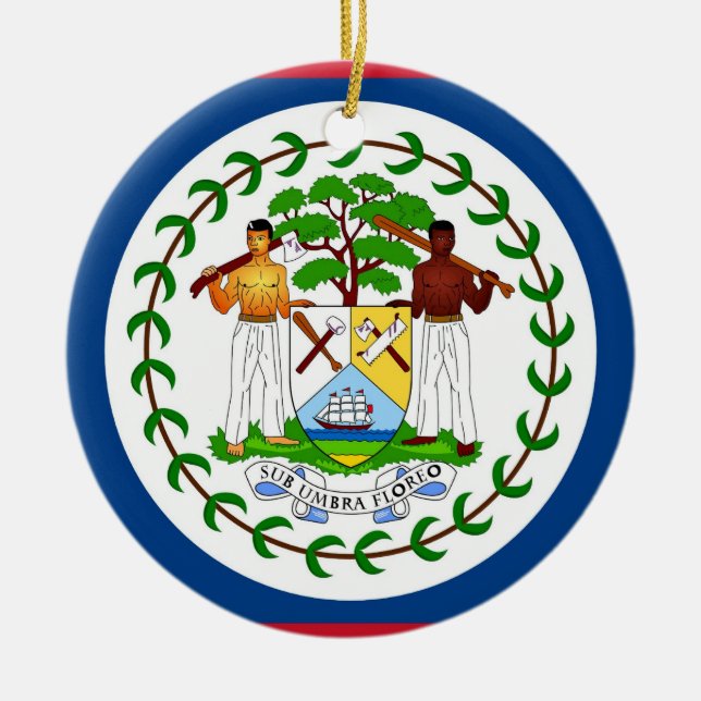 Ornament med flagga Belize (Framsidan)