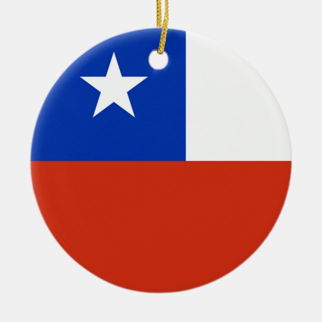 Ornament med flagga Chile (Framsidan)