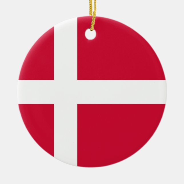 Ornament med flagga Danmark (Framsidan)