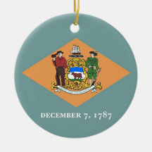 Ornament med flagga Delaware