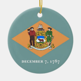 Ornament med flagga Delaware