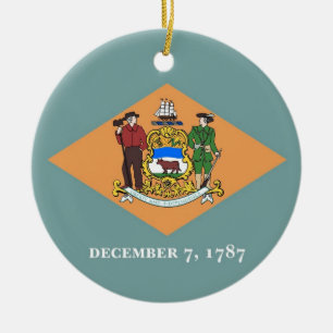 Ornament med flagga Delaware