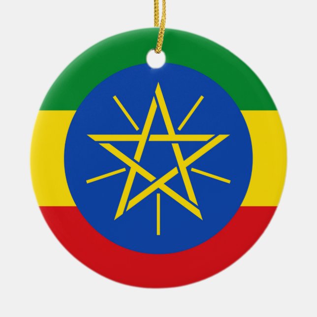 Ornament med flagga Etiopien (Framsidan)
