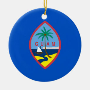 Ornament med flagga Guam