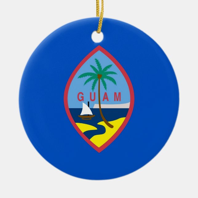 Ornament med flagga Guam (Framsidan)