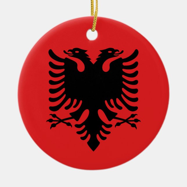 Ornament med flagga i Albanien (Framsidan)