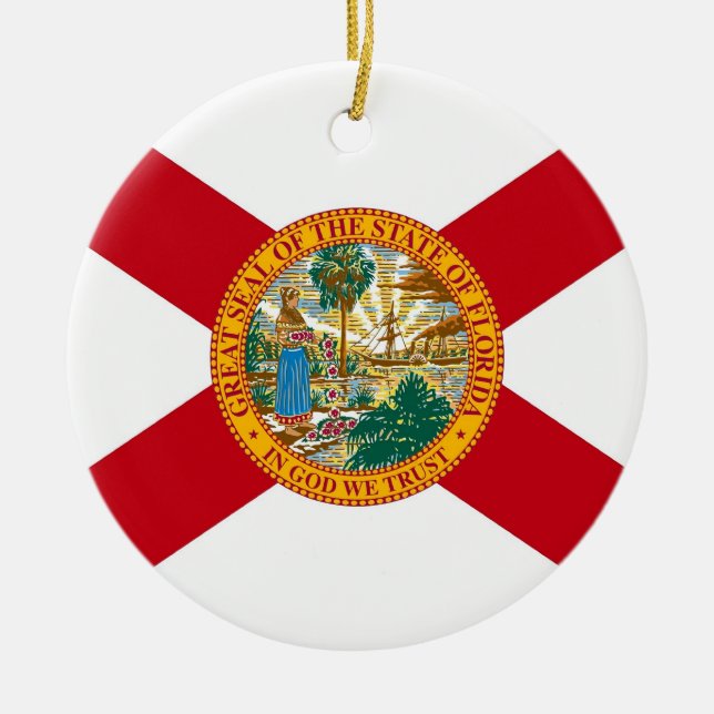 Ornament med flagga i Florida (Framsidan)