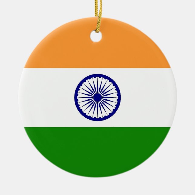 Ornament med flagga i Indien (Framsidan)