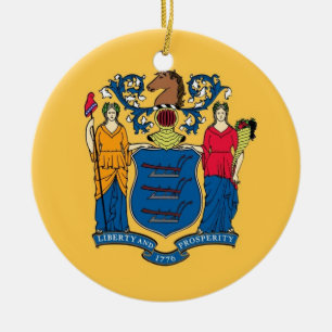 Ornament med flagga i New jersey
